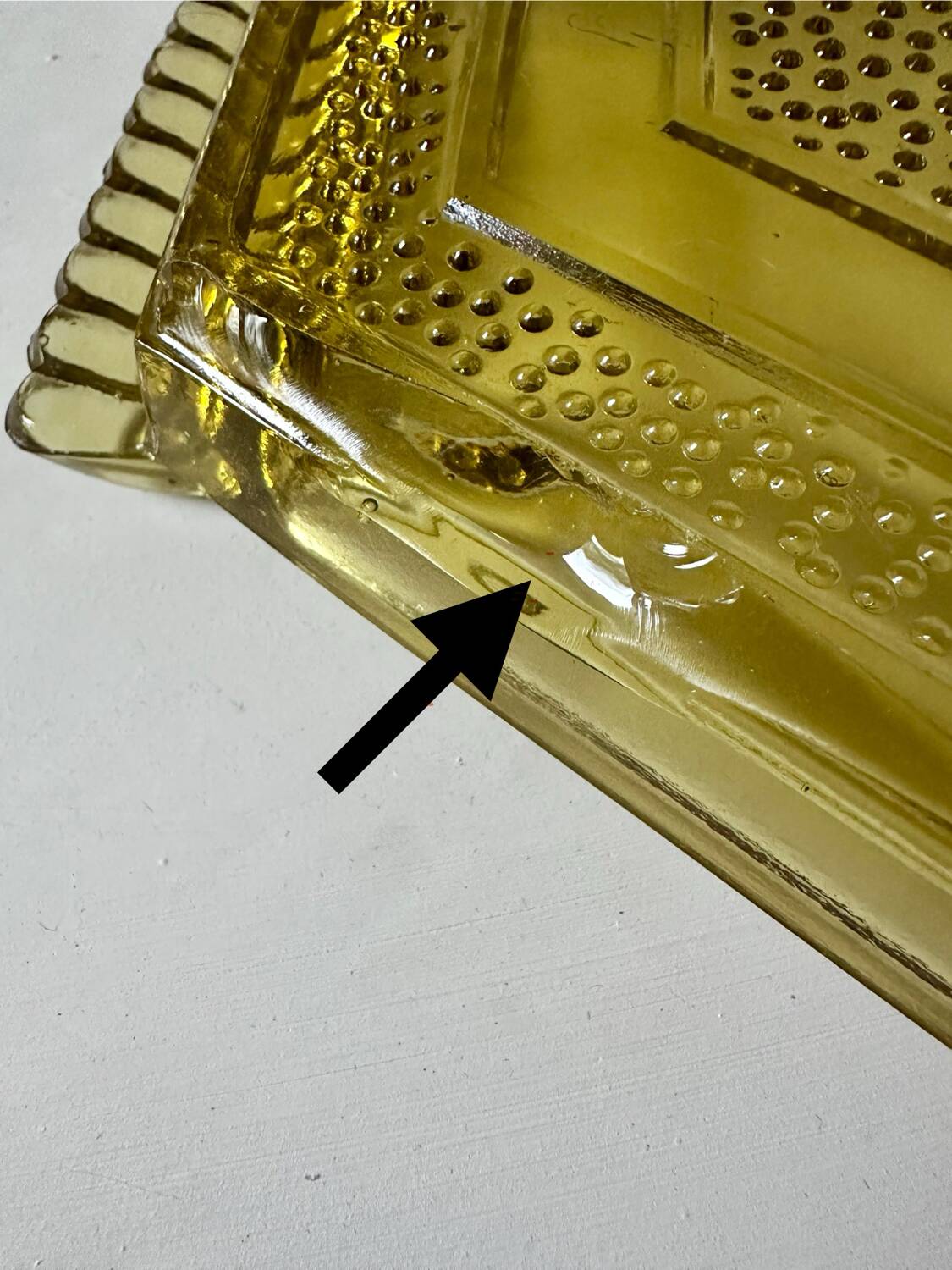 Art Deco molded glass dish