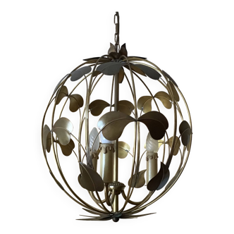 Lustre, suspension original en forme de boule 3 lumières