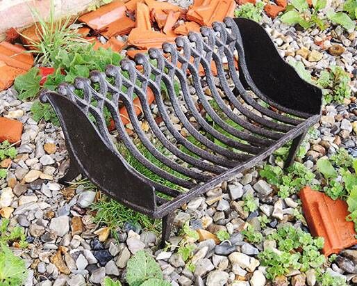 Old Cast Iron 12-Bar Fireplace Cradle