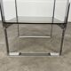 Chrome metal and smoked glass side table, 70s, side table