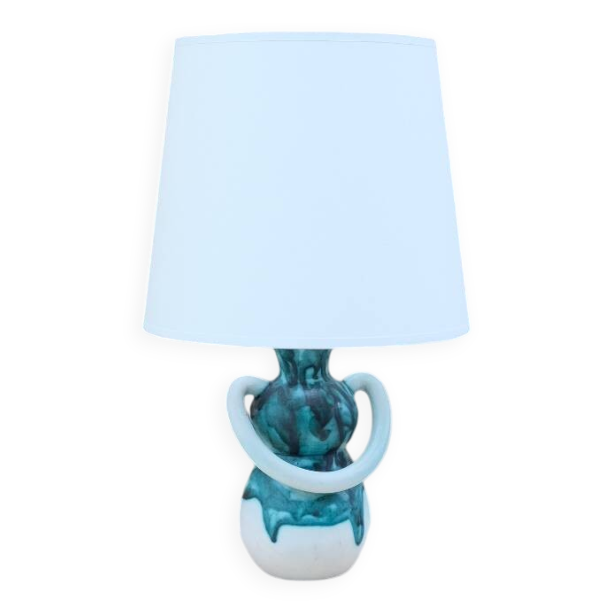 Enamelled ceramic lamp, France 1950