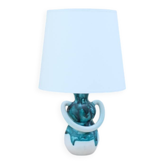 Enamelled ceramic lamp, France 1950