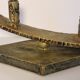 Imposing brutalist art brut iron metal chandelier