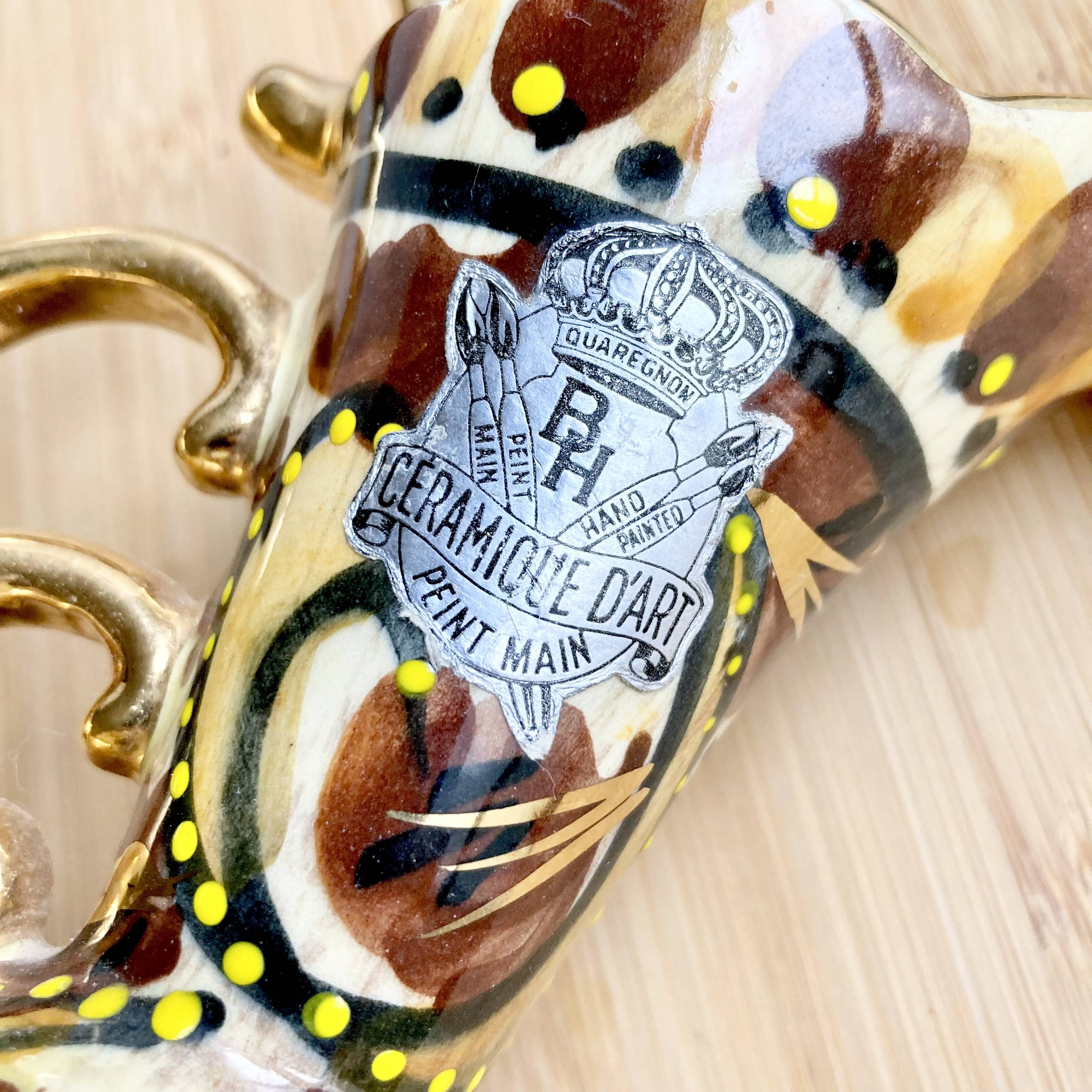 Jug / pitcher Belgian ceramics from Quaregnon / Hubert Bequetde