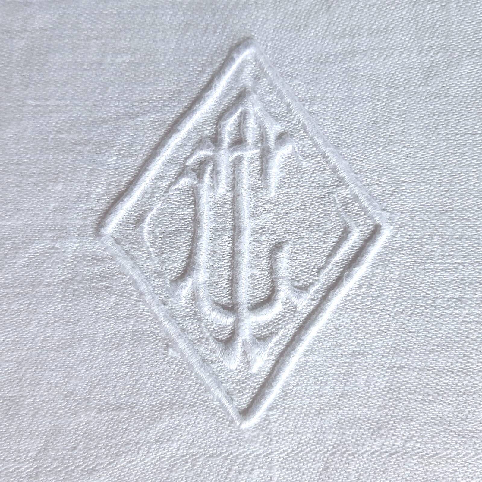 9 19th monogrammed 19th century party napkins