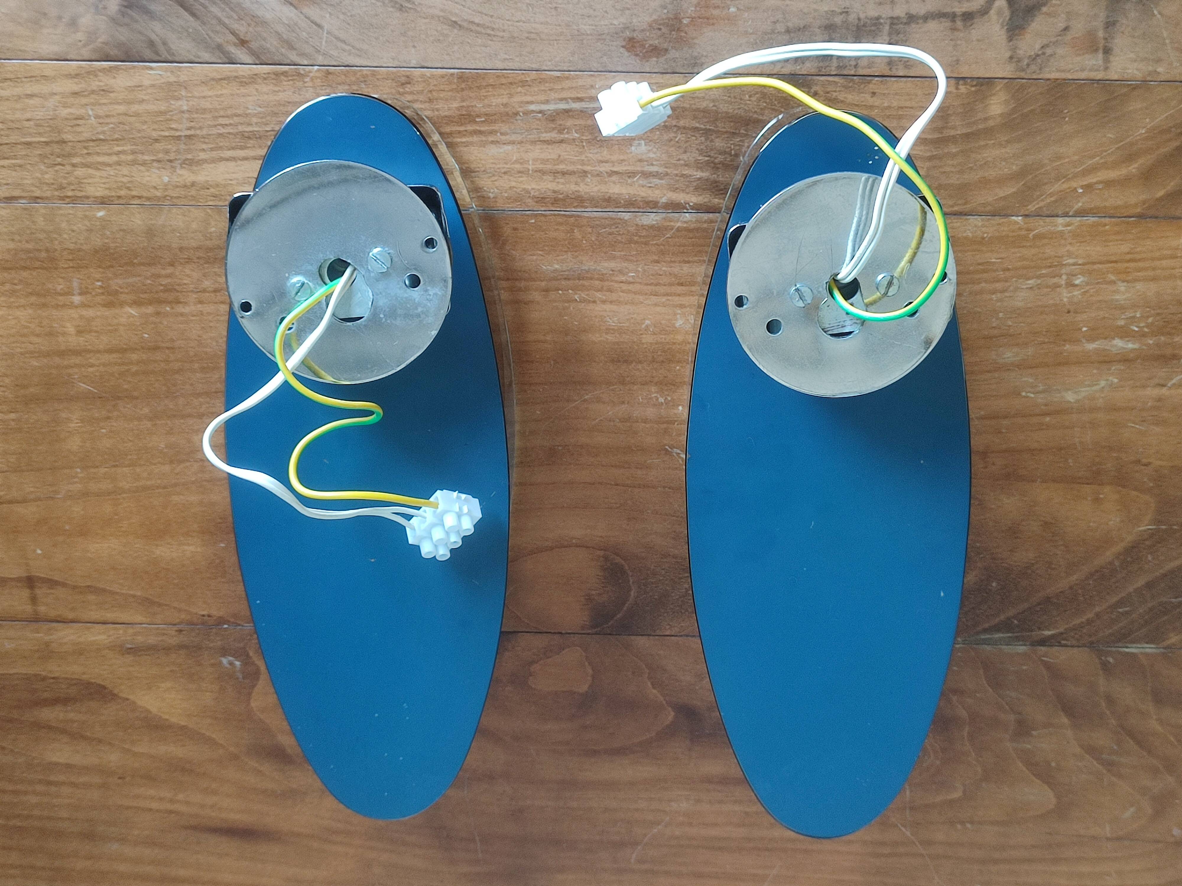 2 vintage Veca wall lights