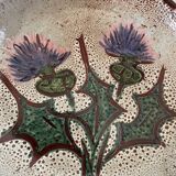 Vallauris deep plate with thistles