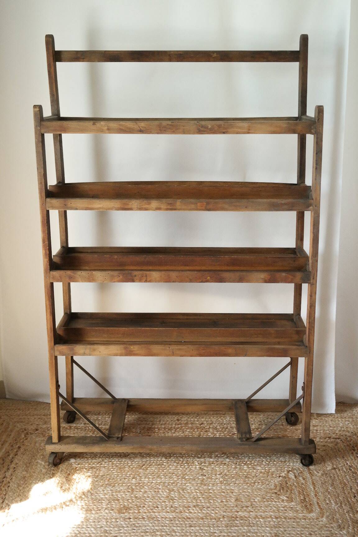 Vintage rolling shelf craft furniture