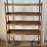 Vintage rolling shelf craft furniture