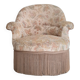 Floral toad armchair with fringes