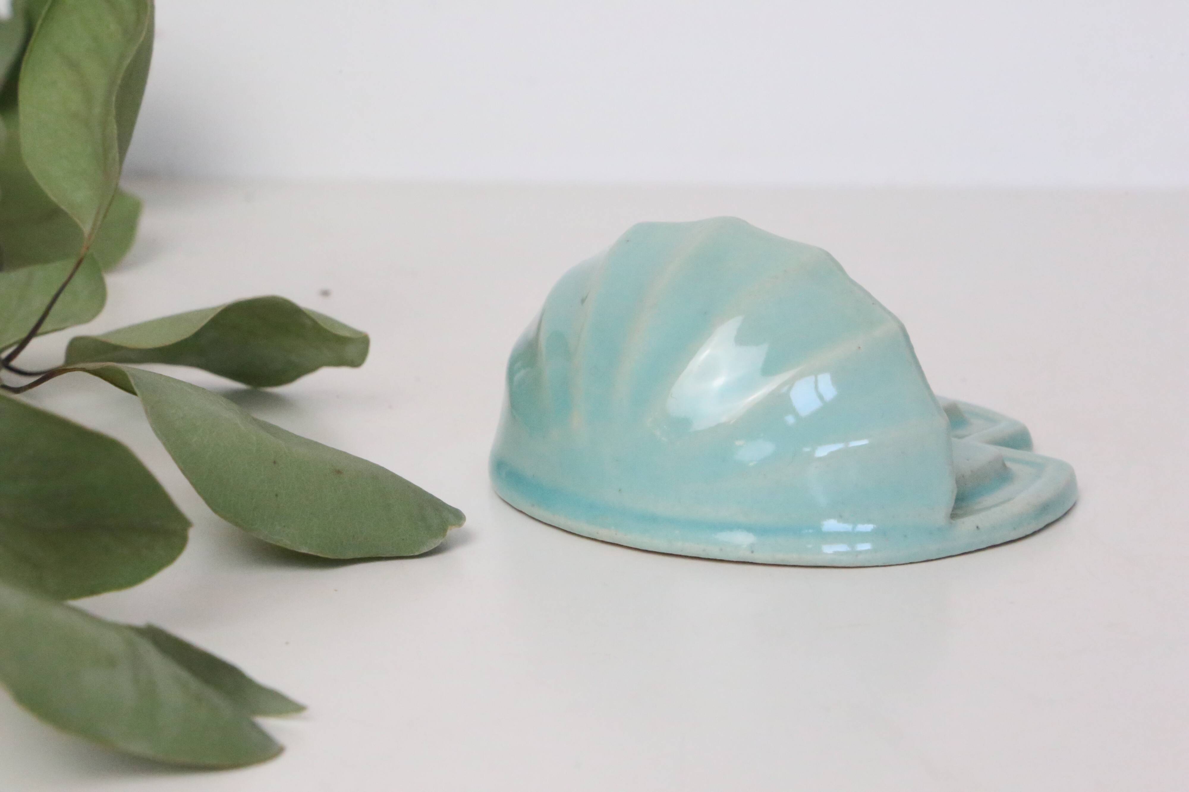 Desvres earthenware stoup, 1980