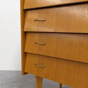 4-drawer chest of drawers in blond oak from the 50s/60s