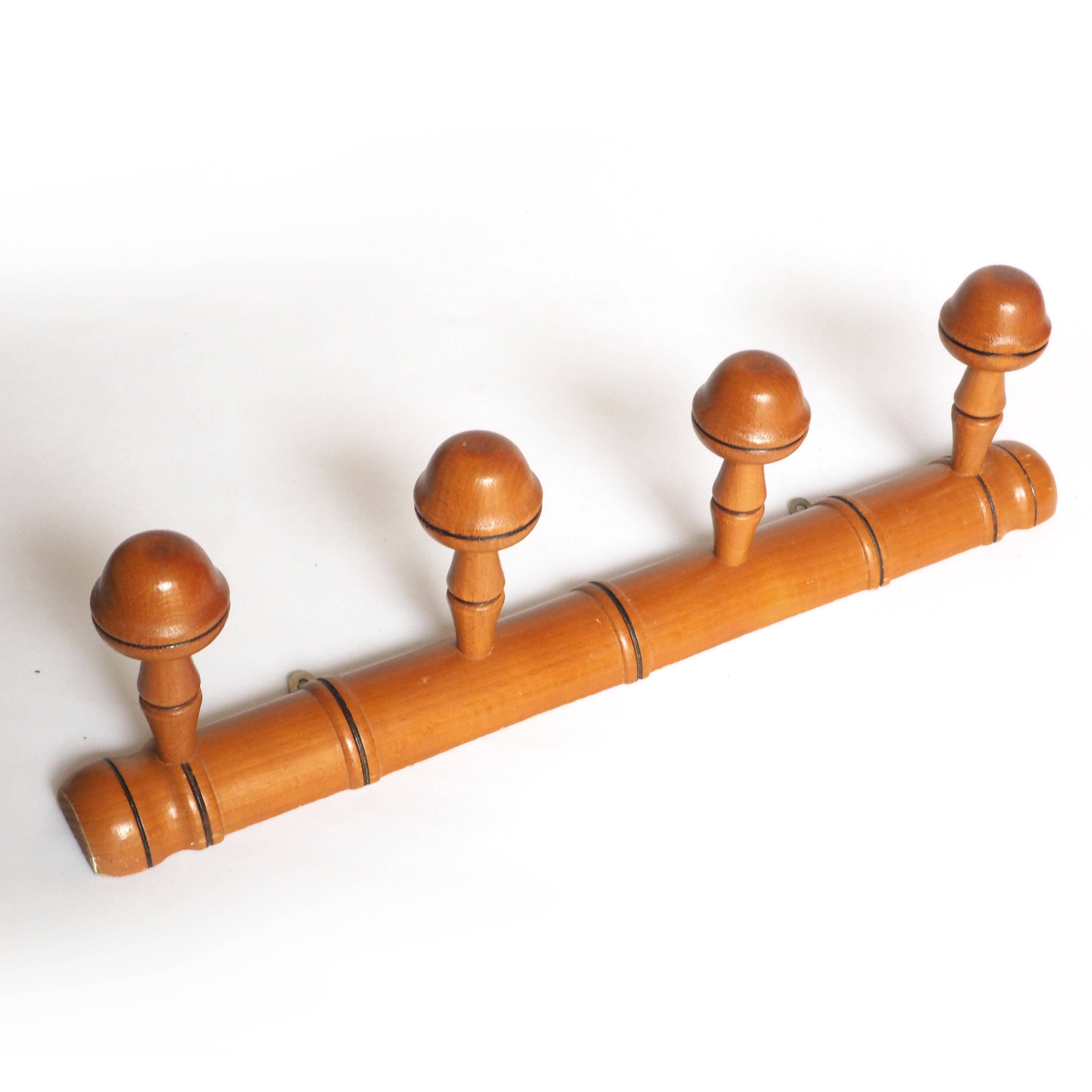 Wooden coat rack