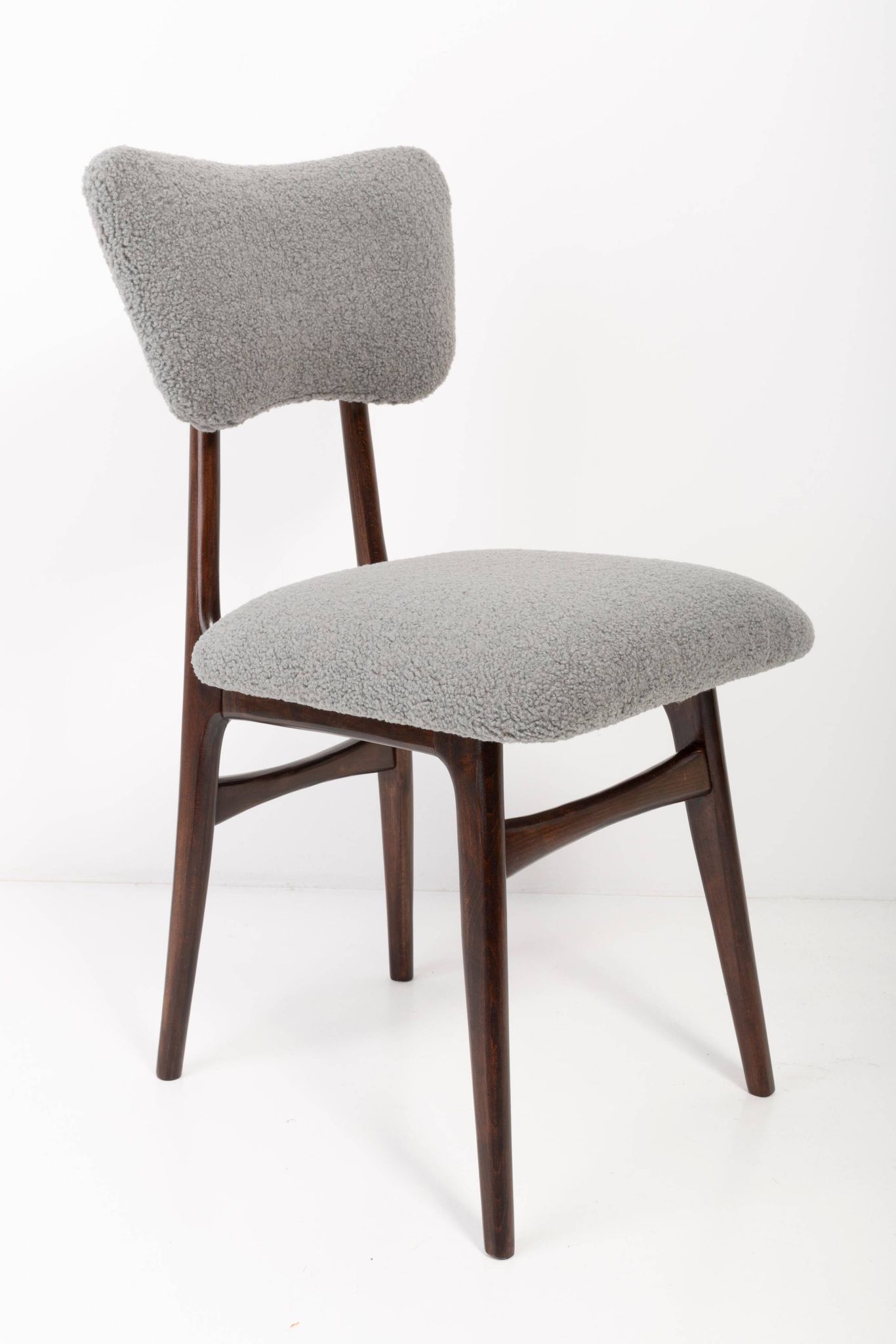 Grey Bouclé Chair from the 20th Century, 1960s