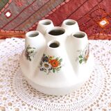Handcrafted tulip tree vase with ceramic flowers