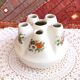 Handcrafted tulip tree vase with ceramic flowers