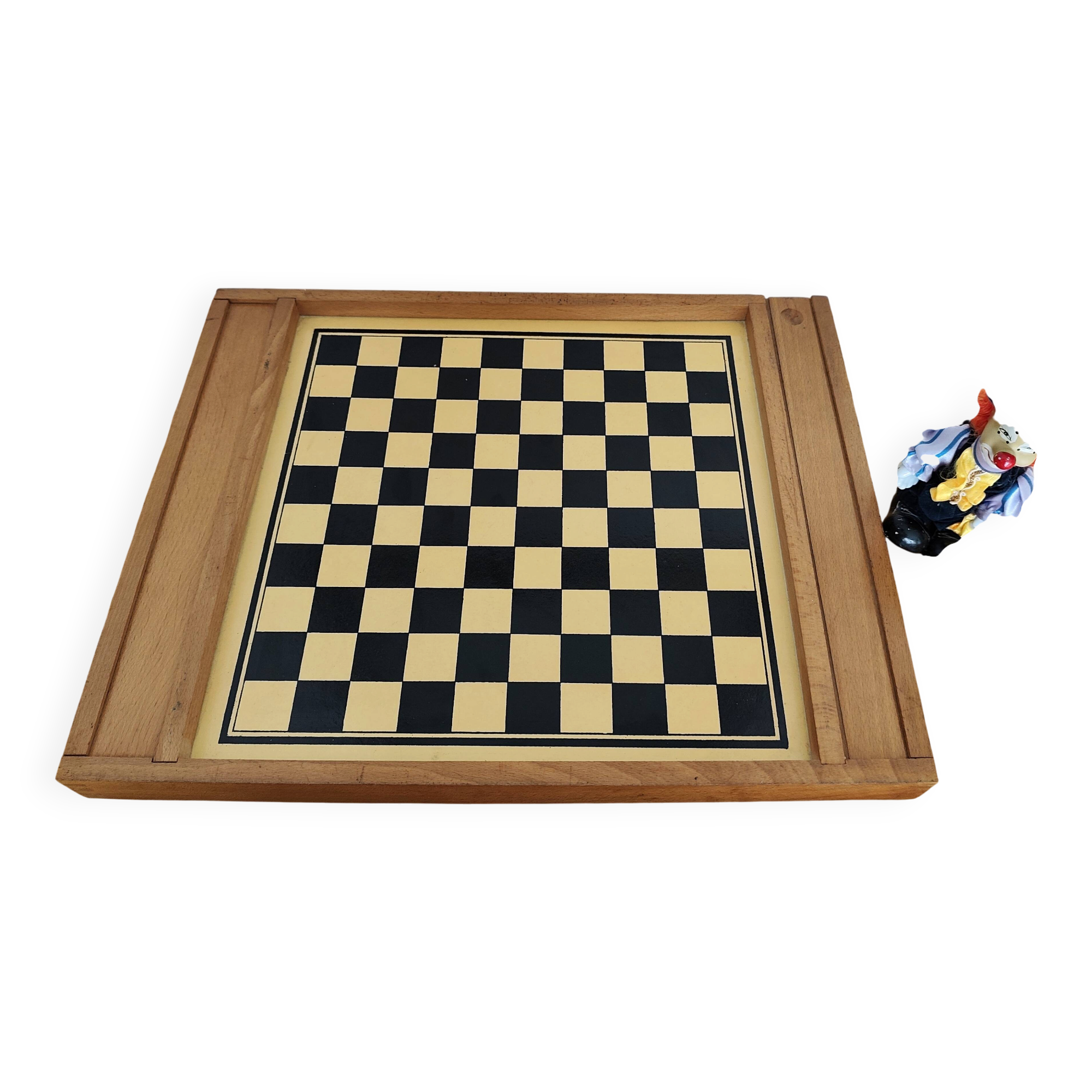Reversible vintage wooden game board