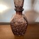 Antique whiskey decanter + vintage brown molded glass stopper