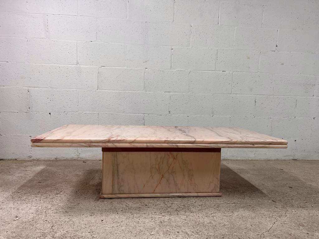 Vintage pink marble coffee table / coffee table