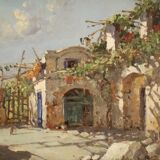 Italian painting signed seascape