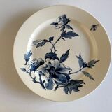 Plat pavots en faience de Gien 19e décor Eté