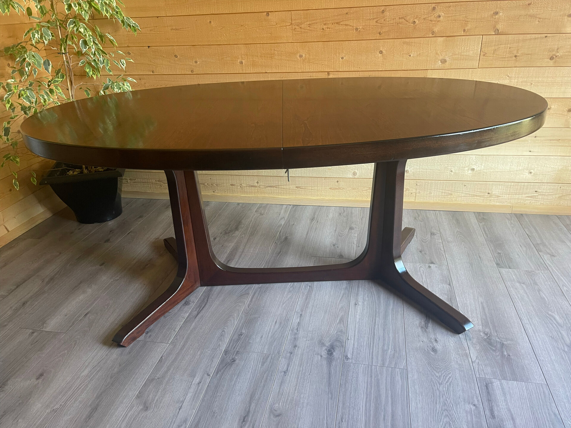 Table ovale extensible Baumann, deux rallonges