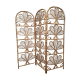 Vintage rattan screen