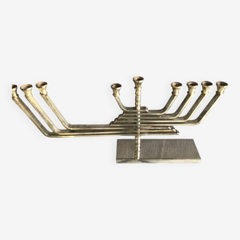 Candleholder silver plated, made in Israel by Karshi, 1970