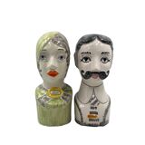Tarcisio Tosin, Two half-bust sculptures, La Freccia, Vicenza Italy 1960s