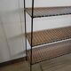 Rattan shelf and metal foot 50s
