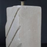 Sclupted stone lamp base with lampshade