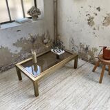 Table basse en laiton années 60