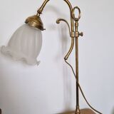 Art Nouveau table lamp with tulip shade
