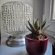 Plafonnier ancien applique vintage en verre blanc pointe diamant  1960 ø 14 cm 1970 vintage