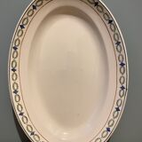 Oval flat Terre de Fer XIXth in St Amand earthenware