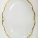 Large oval antique dish in gilded porcelain – Tirschenreuth, Bavaria –