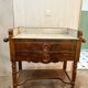 Beautiful antique furniture in marble and wood.