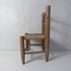 Old wooden straw chair for children