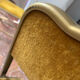 Chaises chaisor pliantes, structure doré et velours jaune d'or vintage
