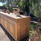 Exceptional large oak counter 288 cm