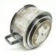 Art Deco sugar bowl, silver-plated brass, Poland, 1930s