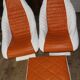 rare ensemble fauteuil baquet avec repose pied vintage