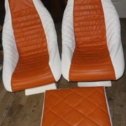rare vintage bucket seat and footrest set
