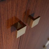 Rosewood and brass buffet by Roger Landault for Regy