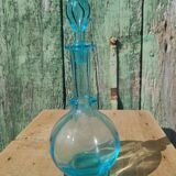 Old blue glass bottle