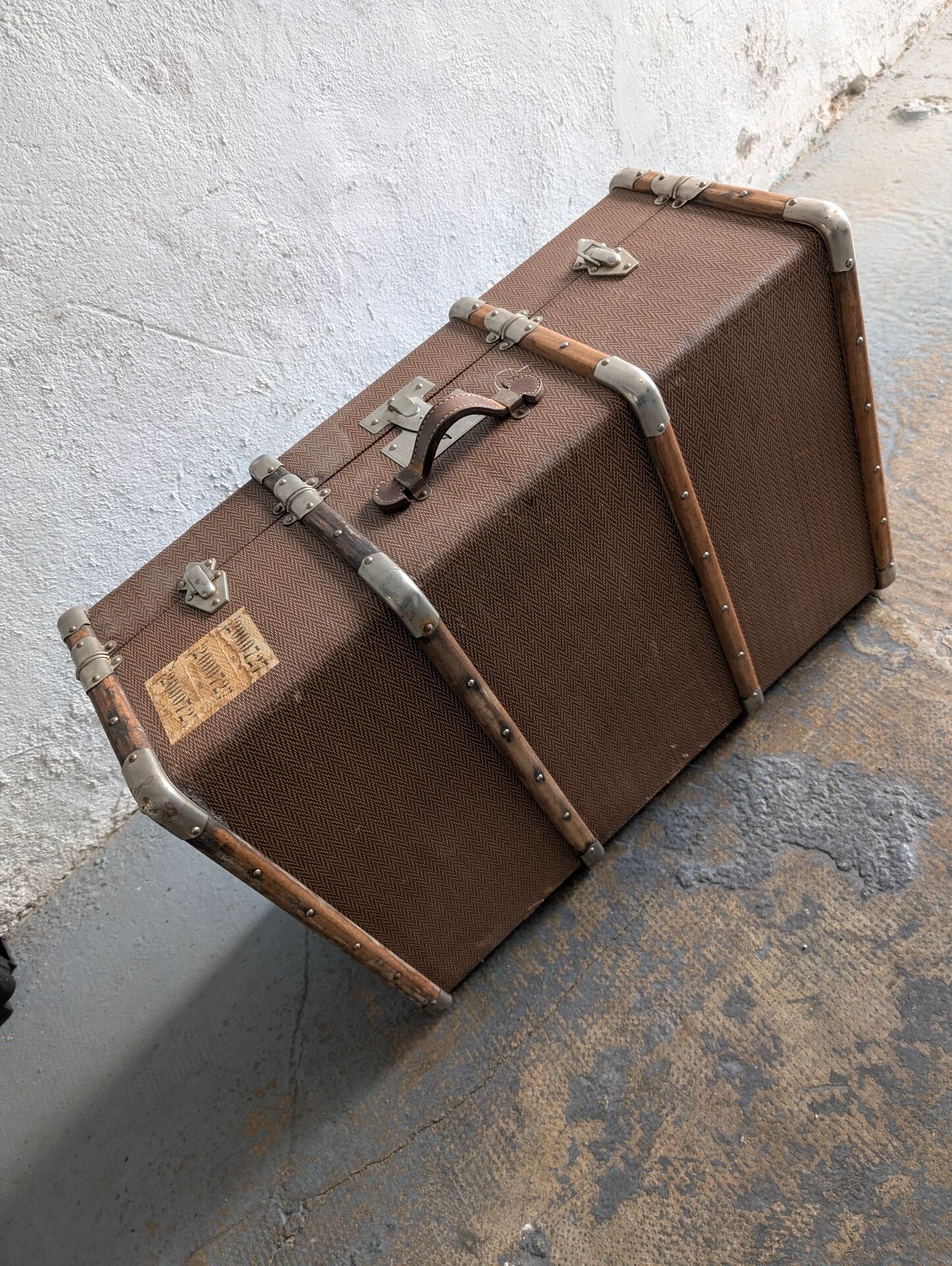 Antique travel trunk