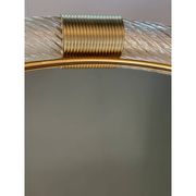 Elegant Round Gold Murano Mirror, Barovier Style