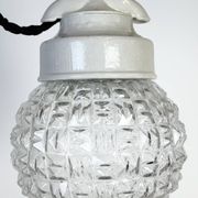 Vintage White Porcelain Pendant Light, 1970s