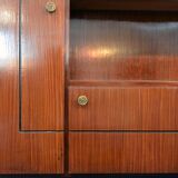 Modular sideboards in rosewood and brass 1960