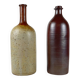 Duo de bouteille en grès moucheté et bordeaux, XXe